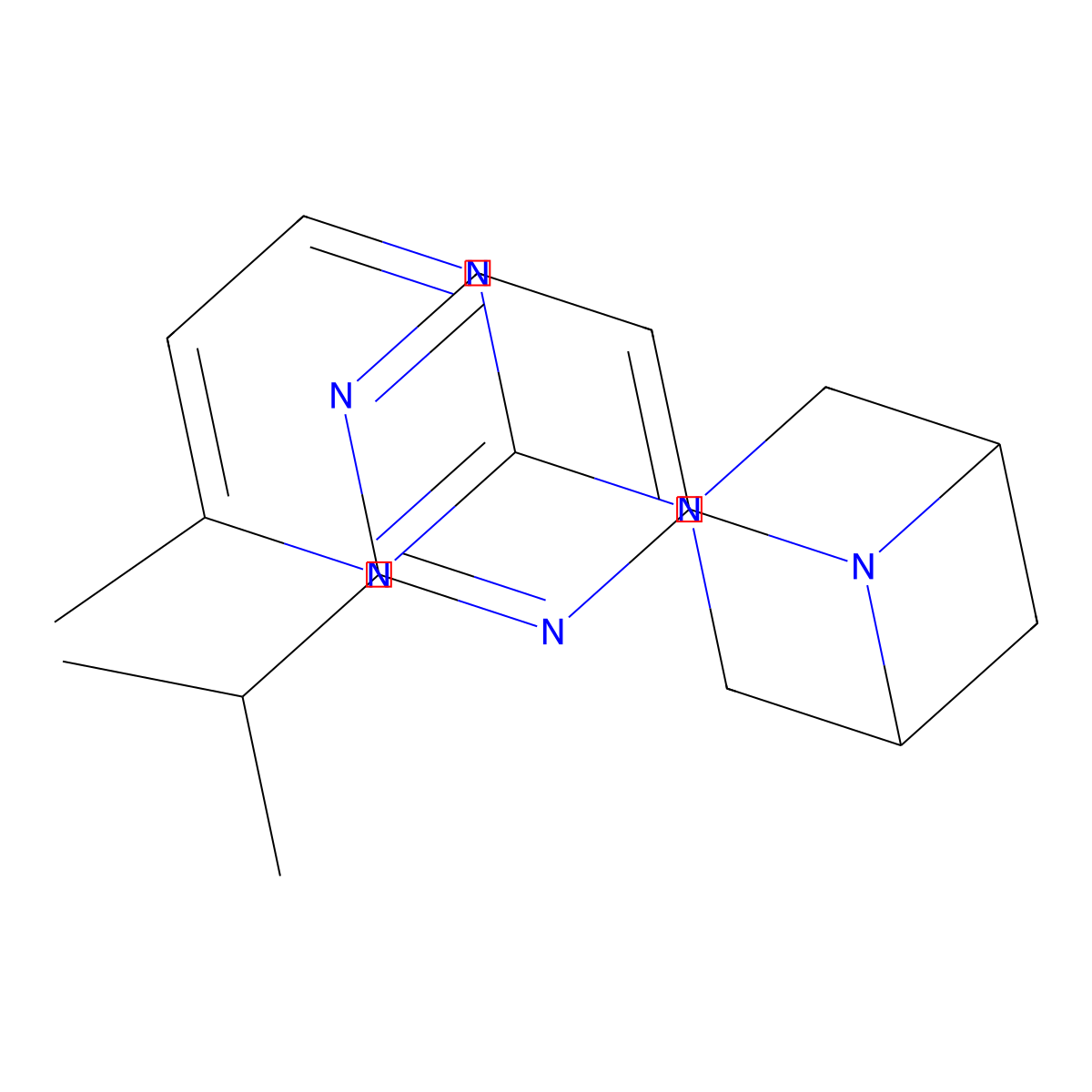 3-(4-Methylpyrimidin-2-yl)-6-[2-(propan-2-yl)pyrimidin-4-yl]-3,6-diazabicyclo[3.1.1]heptane molecular structure, CAS 3054597-68-8