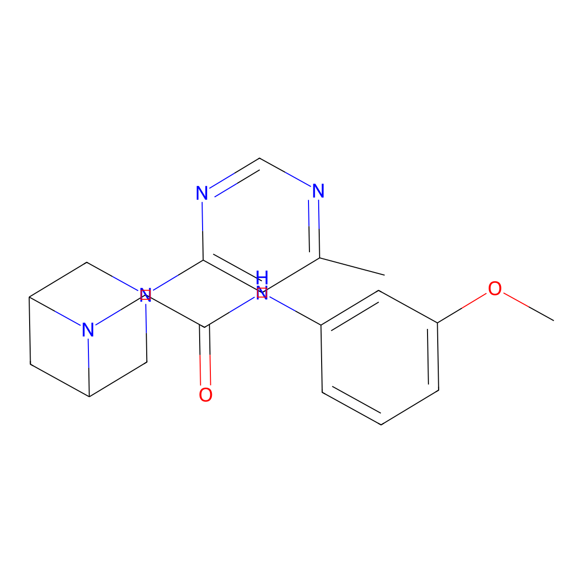 N-(3-methoxyphenyl)-2-[3-(6-methylpyrimidin-4-yl)-3,6-diazabicyclo[3.1.1]heptan-6-yl]acetamide molecular structure, CAS 3054598-65-8