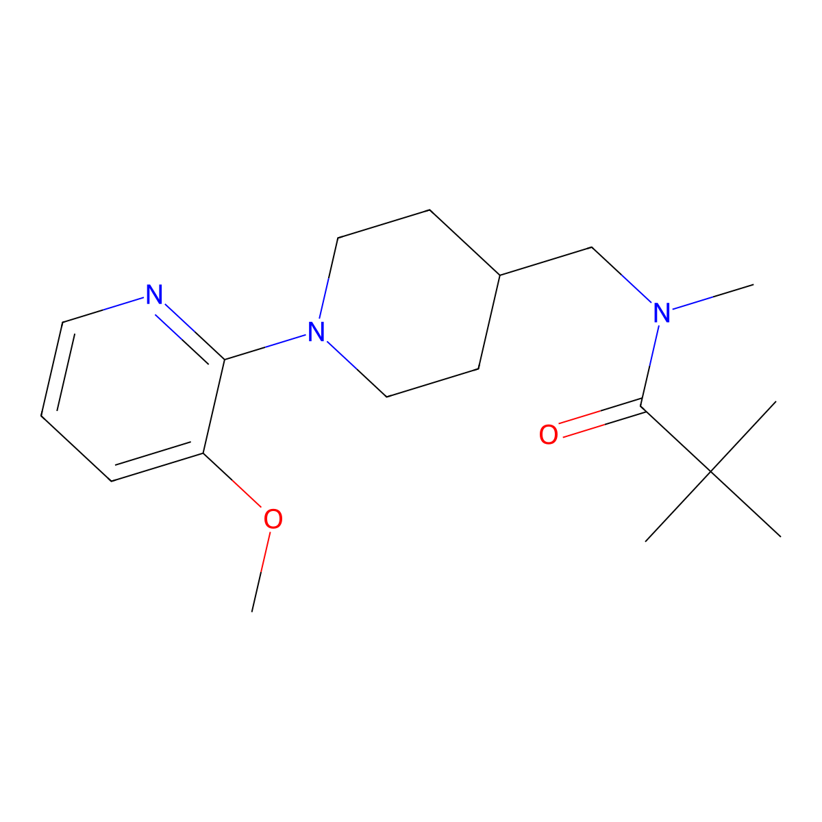 N-{[1-(3-methoxypyridin-2-yl)piperidin-4-yl]methyl}-N,2,2-trimethylpropanamide molecular structure, CAS 3054599-12-8