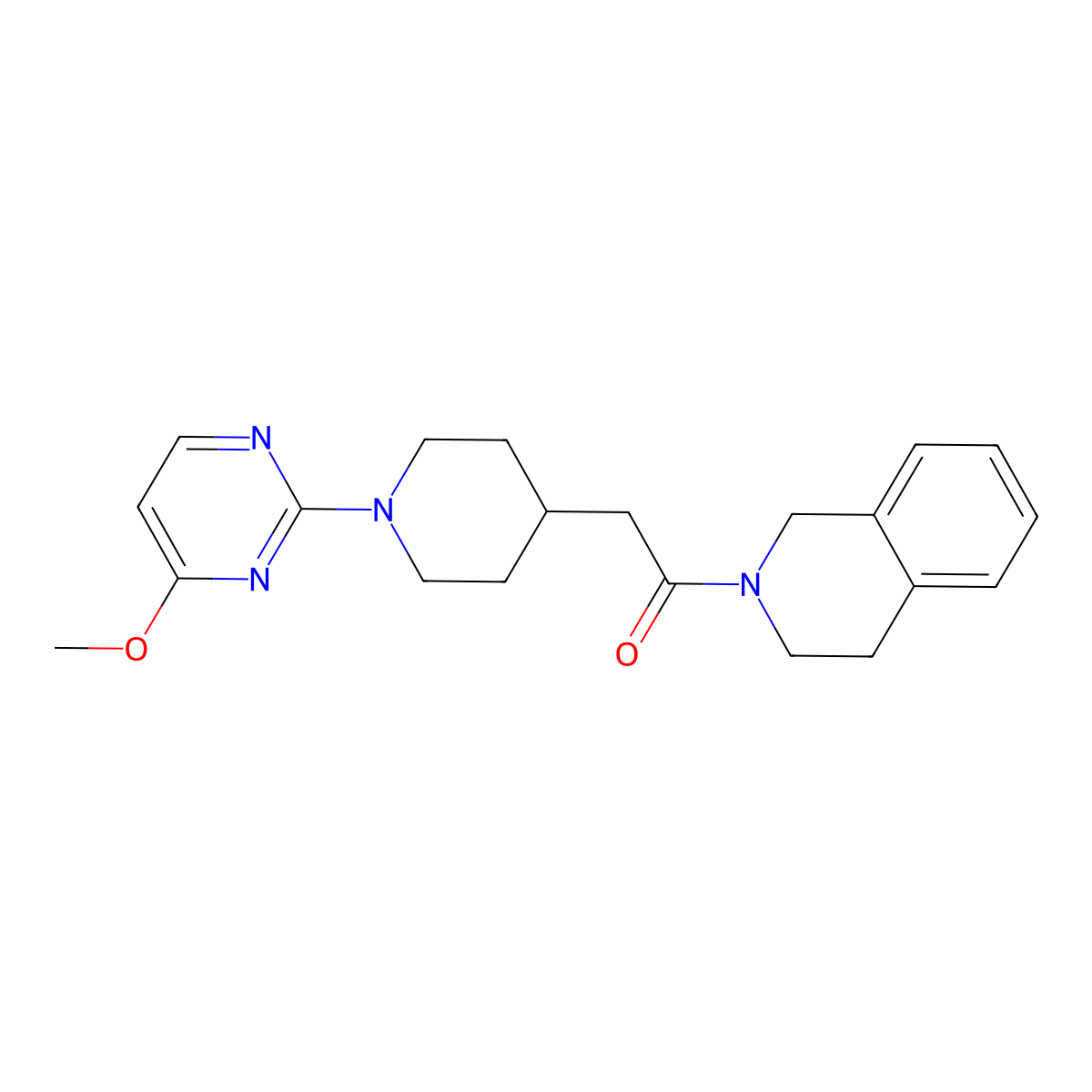 2-[1-(4-Methoxypyrimidin-2-yl)piperidin-4-yl]-1-(1,2,3,4-tetrahydroisoquinolin-2-yl)ethan-1-one molecular structure, CAS 3054599-38-8