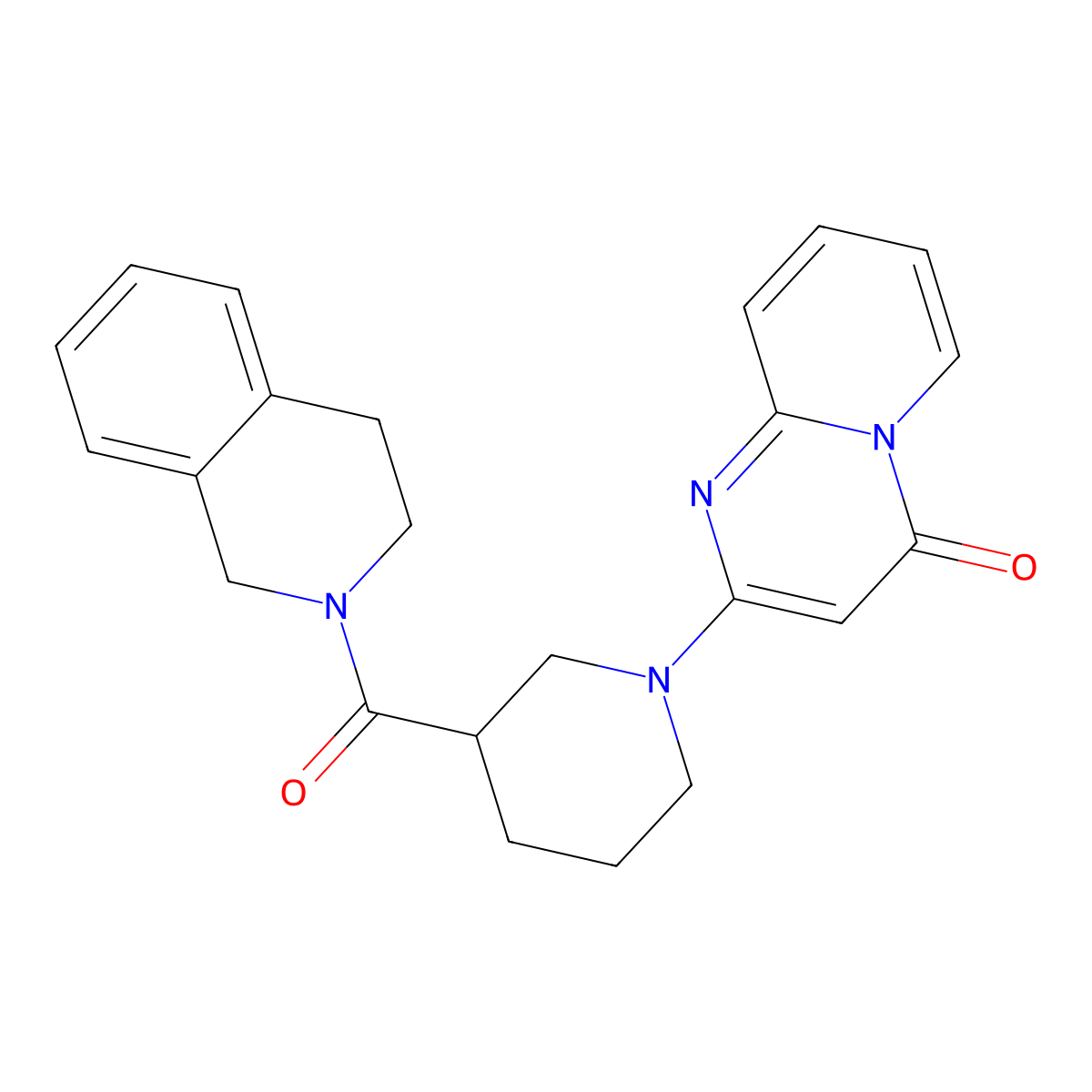 2-[3-(1,2,3,4-tetrahydroisoquinoline-2-carbonyl)piperidin-1-yl]-4H-pyrido[1,2-a]pyrimidin-4-one molecular structure, CAS 3054599-48-0