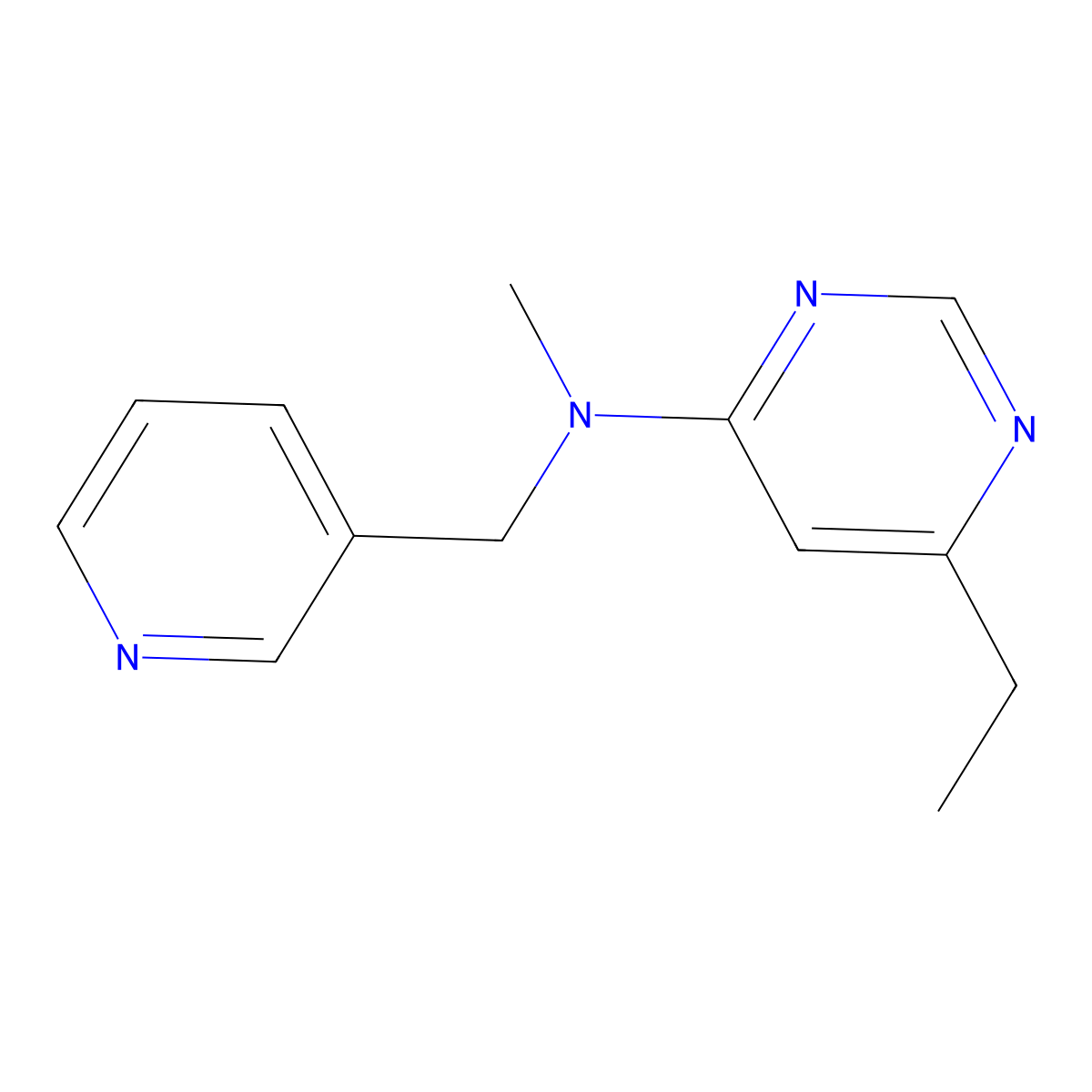 6-ethyl-N-methyl-N-[(pyridin-3-yl)methyl]pyrimidin-4-amine molecular structure, CAS 3054599-63-9