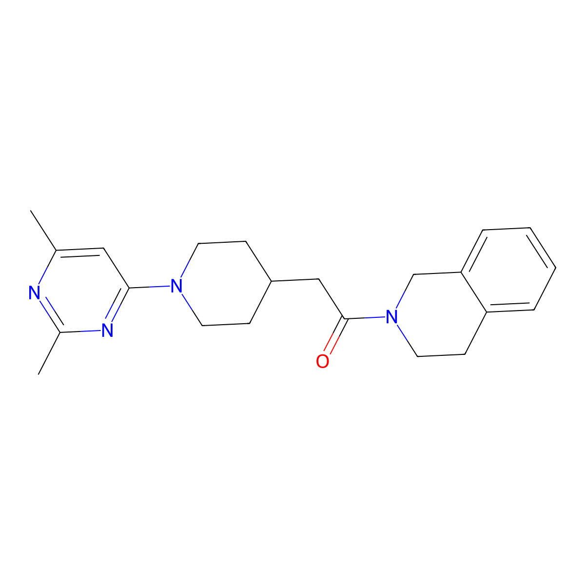 2-[1-(2,6-Dimethylpyrimidin-4-yl)piperidin-4-yl]-1-(1,2,3,4-tetrahydroisoquinolin-2-yl)ethan-1-one molecular structure, CAS 3054599-94-6