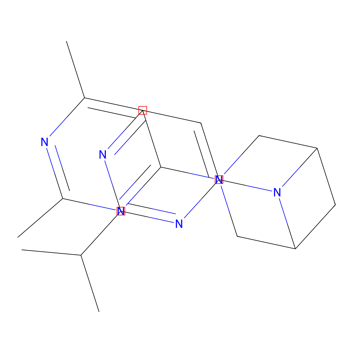 3-(2,6-Dimethylpyrimidin-4-yl)-6-[2-(propan-2-yl)pyrimidin-4-yl]-3,6-diazabicyclo[3.1.1]heptane molecular structure, CAS 3054599-99-1