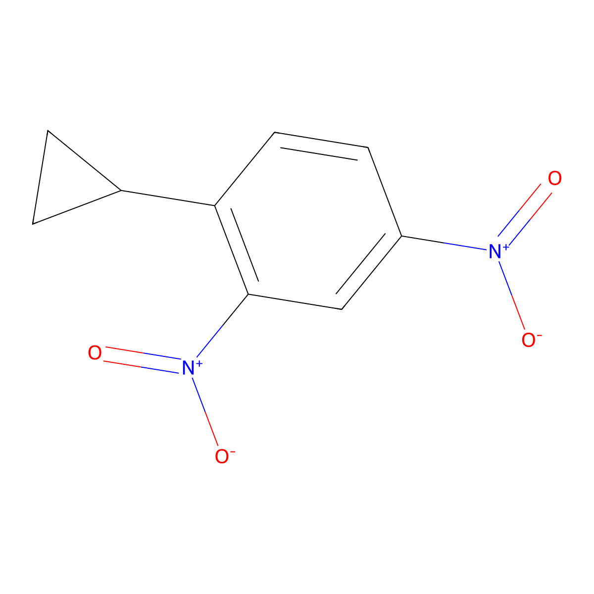 1-Cyclopropyl-2,4-dinitrobenzene molecular structure, CAS 30546-30-6