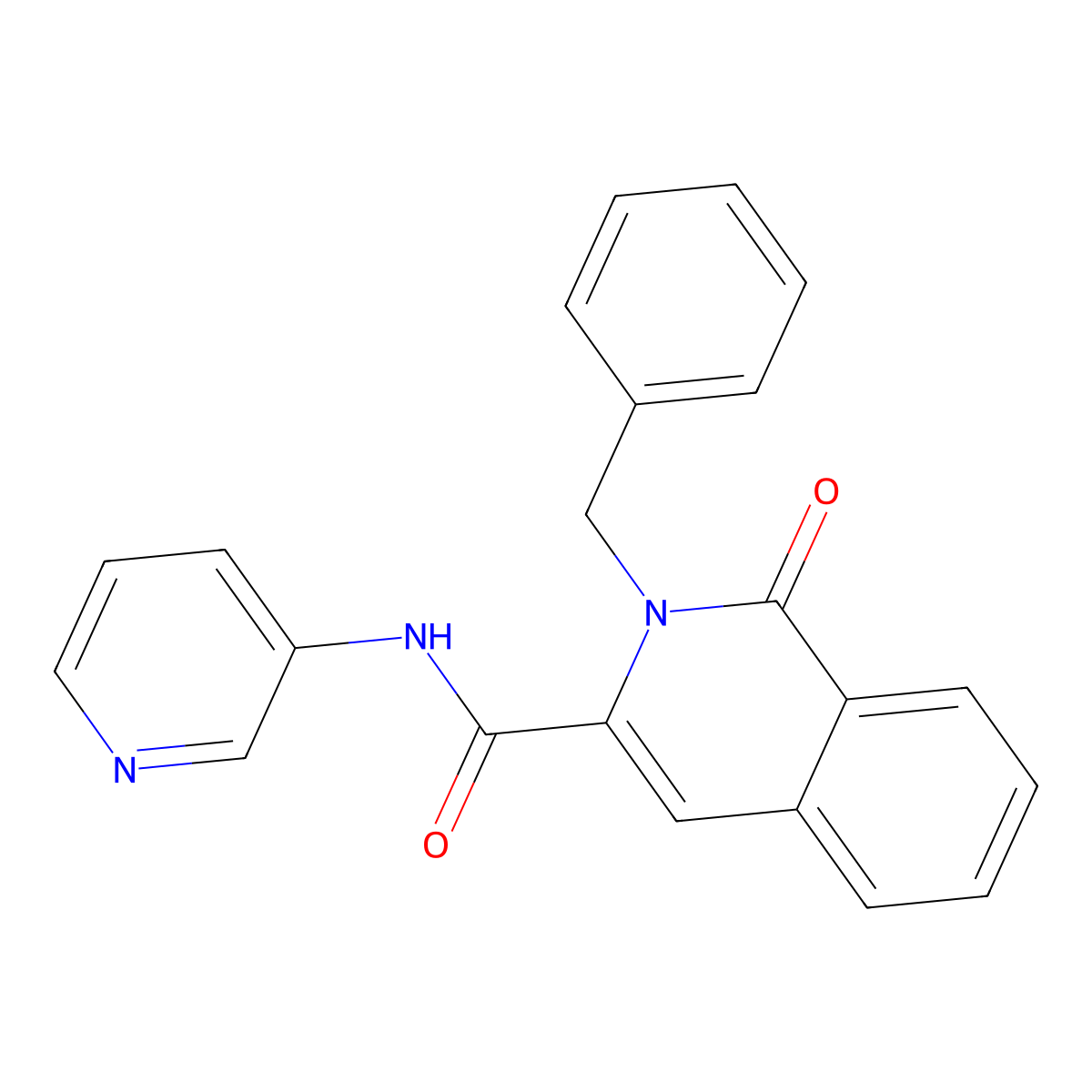 2-benzyl-1-oxo-N-(pyridin-3-yl)-1,2-dihydroisoquinoline-3-carboxamide molecular structure, CAS 3054600-11-9