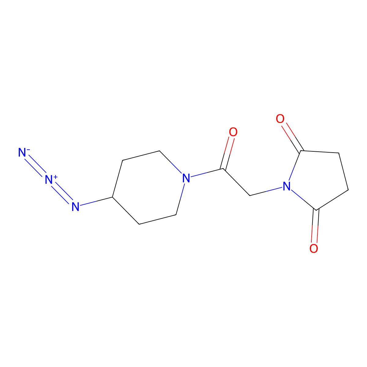 1-[2-(4-Azidopiperidin-1-yl)-2-oxoethyl]pyrrolidine-2,5-dione molecular structure, CAS 3054600-25-5