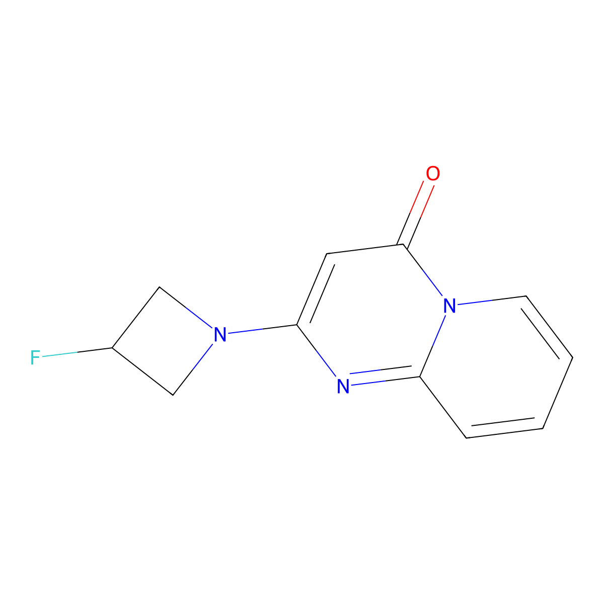 2-(3-fluoroazetidin-1-yl)-4H-pyrido[1,2-a]pyrimidin-4-one molecular structure, CAS 3054600-40-4