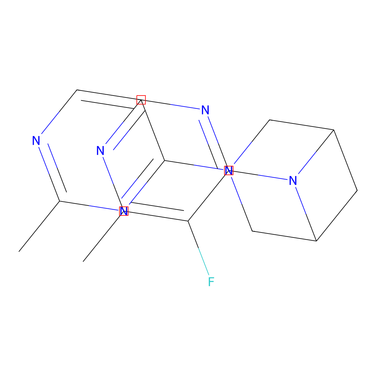 6-(5-Fluoro-6-methylpyrimidin-4-yl)-3-(2-methylpyrimidin-4-yl)-3,6-diazabicyclo[3.1.1]heptane molecular structure, CAS 3054600-55-1