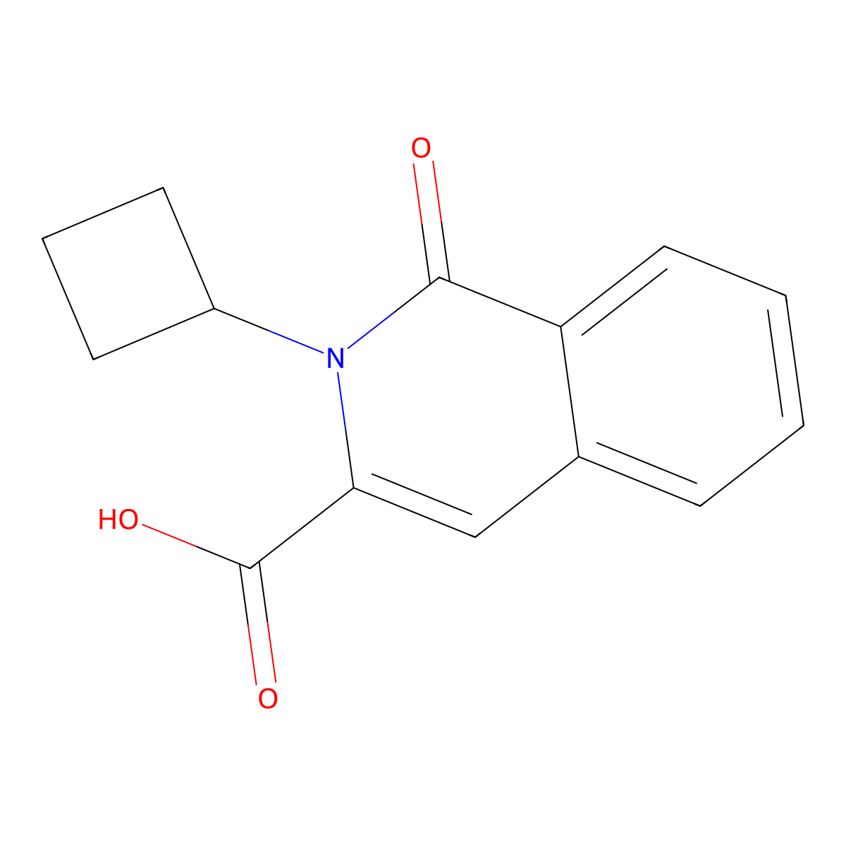 2-Cyclobutyl-1-oxo-1,2-dihydroisoquinoline-3-carboxylic acid molecular structure, CAS 3054600-59-5