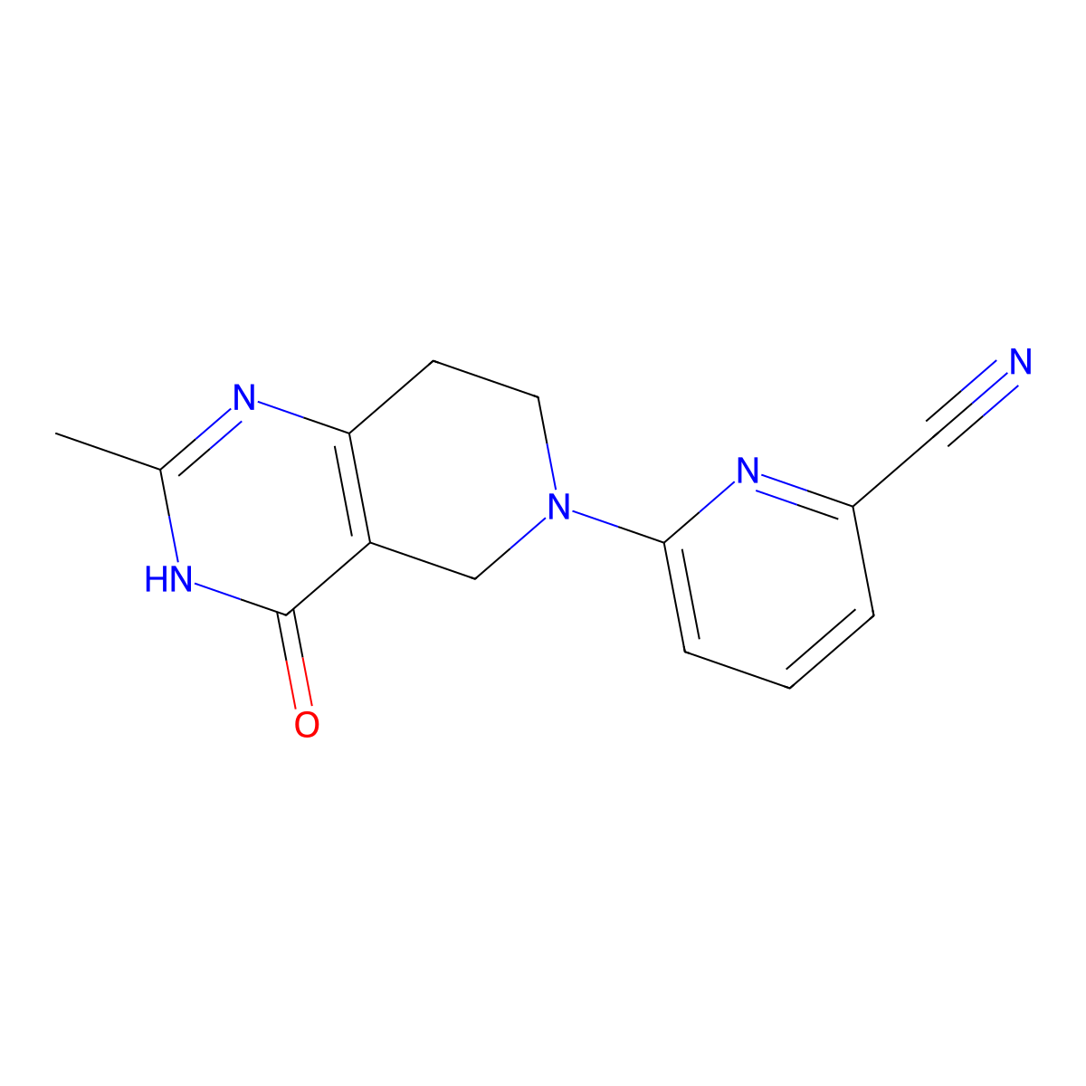 6-{2-methyl-4-oxo-3H,4H,5H,6H,7H,8H-pyrido[4,3-d]pyrimidin-6-yl}pyridine-2-carbonitrile molecular structure, CAS 3054600-62-0
