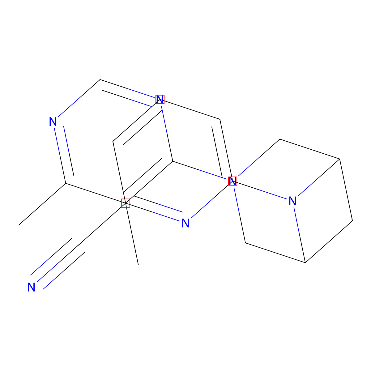 6-[3-(5,6-Dimethylpyrimidin-4-yl)-3,6-diazabicyclo[3.1.1]heptan-6-yl]pyridine-2-carbonitrile molecular structure, CAS 3054601-63-4