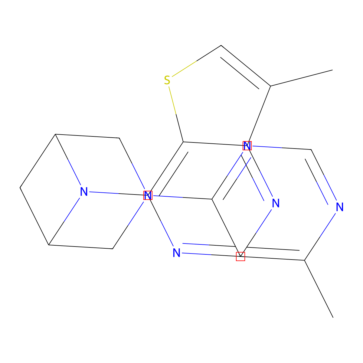 3-(6-Methylpyrimidin-4-yl)-6-{7-methylthieno[3,2-d]pyrimidin-4-yl}-3,6-diazabicyclo[3.1.1]heptane molecular structure, CAS 3054601-80-5