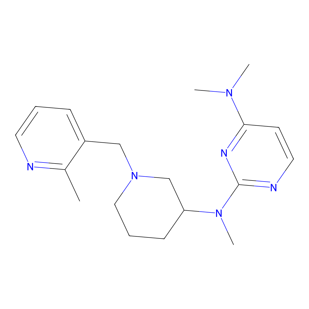 N2,N4,N4-trimethyl-N2-{1-[(2-methylpyridin-3-yl)methyl]piperidin-3-yl}pyrimidine-2,4-diamine molecular structure, CAS 3054602-21-7