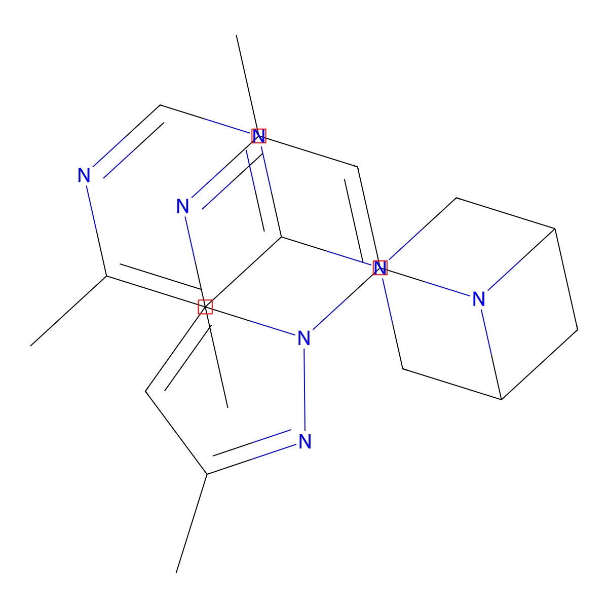 6-{2,5-Dimethylpyrazolo[1,5-a]pyrimidin-7-yl}-3-(5,6-dimethylpyrimidin-4-yl)-3,6-diazabicyclo[3.1.1]heptane molecular structure, CAS 3054602-51-3