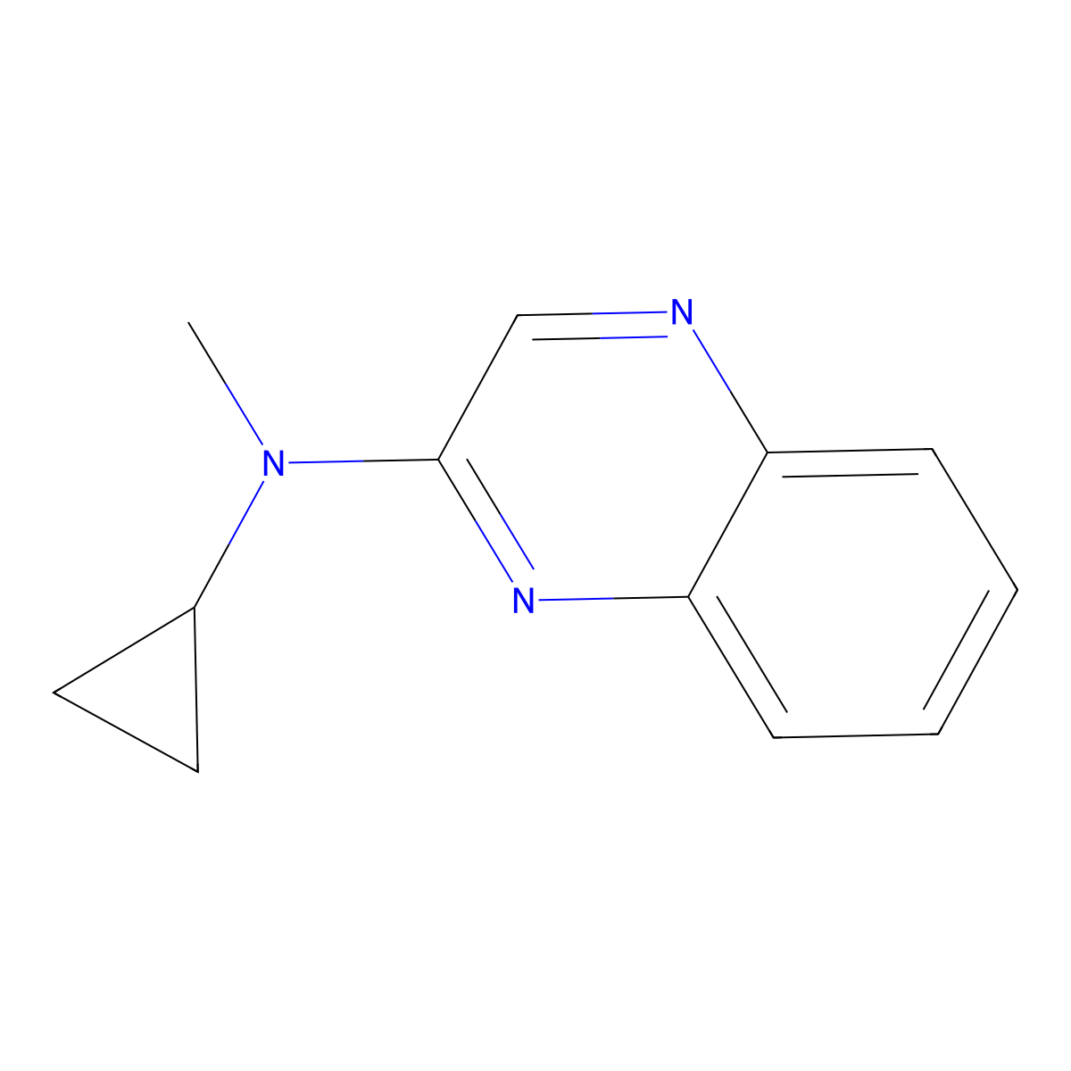 N-cyclopropyl-N-methylquinoxalin-2-amine molecular structure, CAS 3054602-57-9