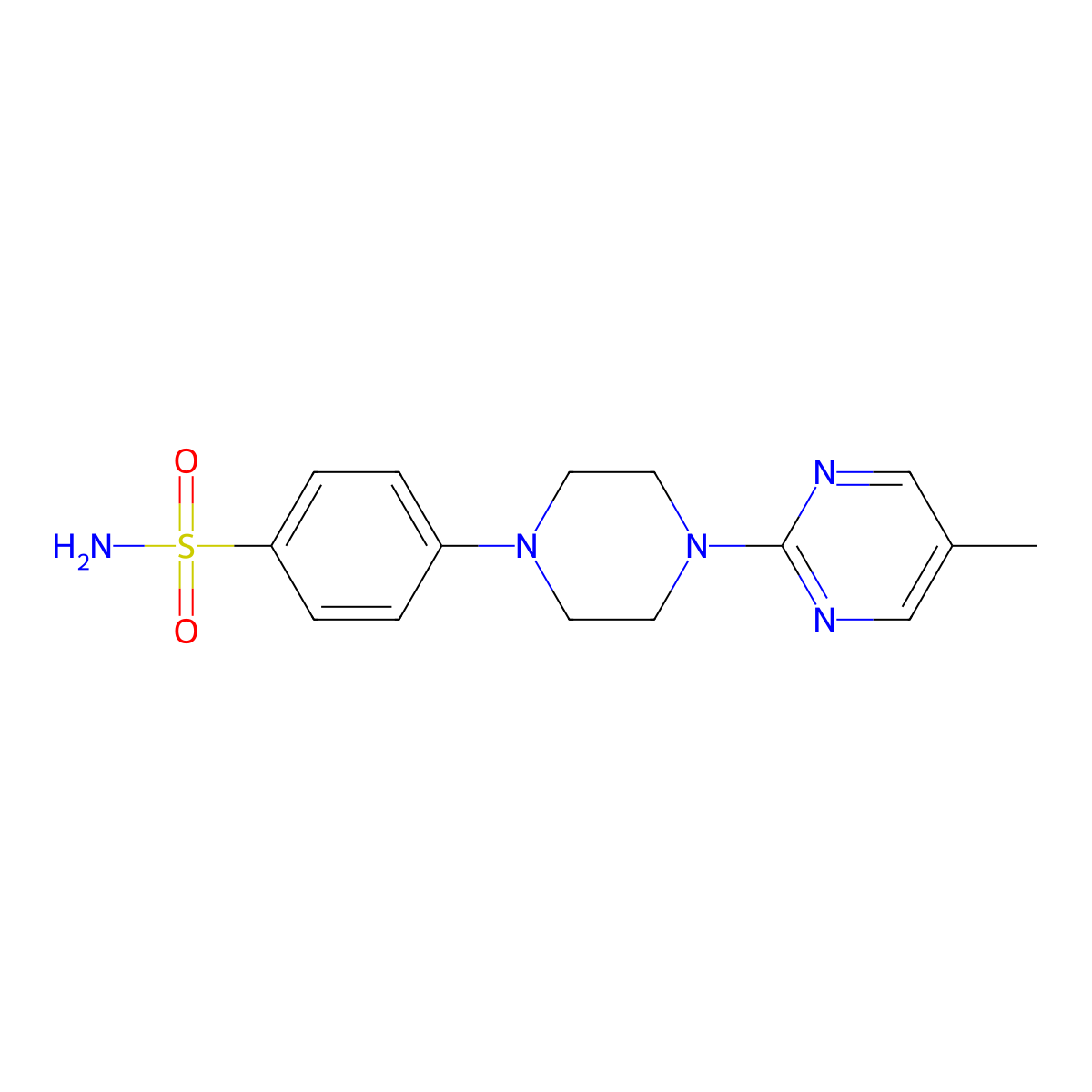 4-[4-(5-Methylpyrimidin-2-yl)piperazin-1-yl]benzene-1-sulfonamide molecular structure, CAS 3054602-82-0