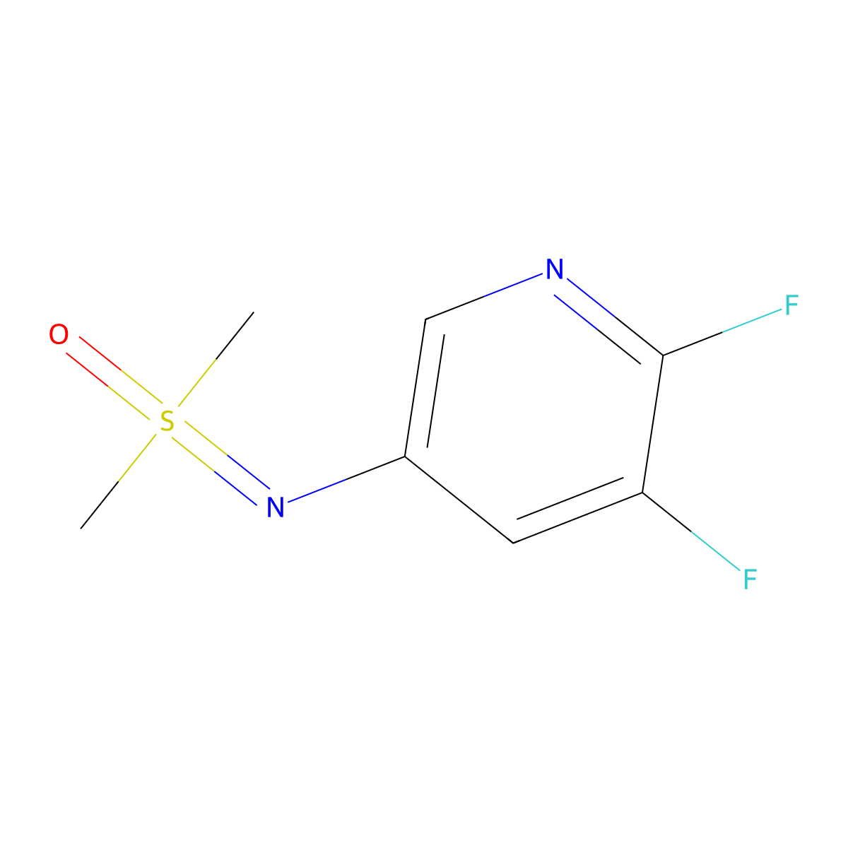 [(5,6-Difluoropyridin-3-yl)imino]dimethyl-lambda6-sulfanone molecular structure, CAS 3054603-07-2