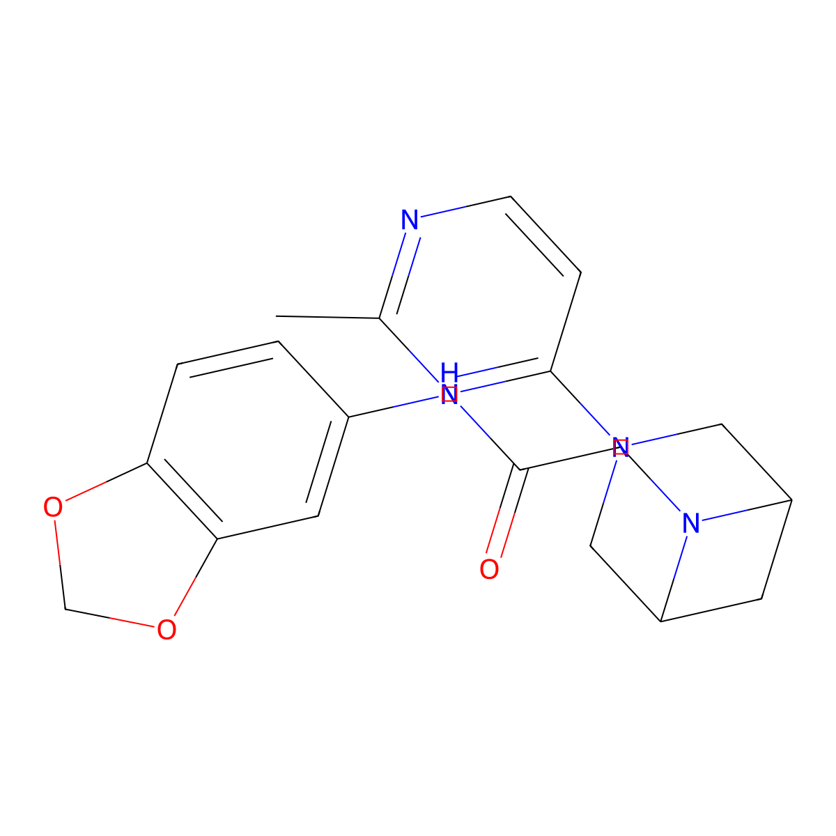N-(2H-1,3-benzodioxol-5-yl)-2-[3-(2-methylpyrimidin-4-yl)-3,6-diazabicyclo[3.1.1]heptan-6-yl]acetamide molecular structure, CAS 3054603-12-9