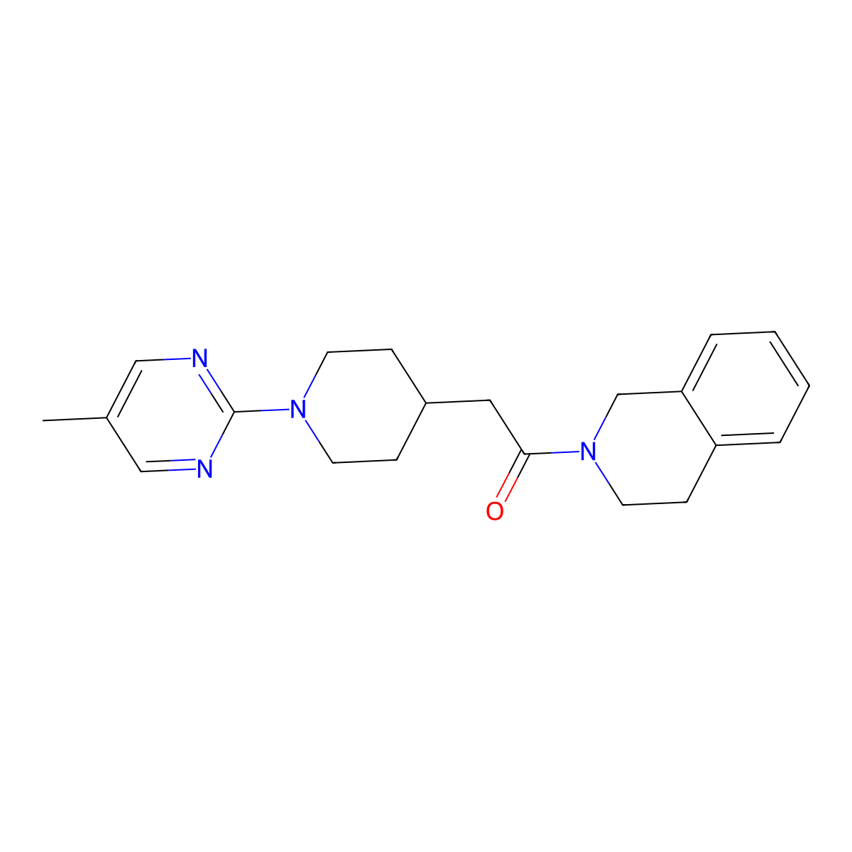 2-[1-(5-Methylpyrimidin-2-yl)piperidin-4-yl]-1-(1,2,3,4-tetrahydroisoquinolin-2-yl)ethan-1-one molecular structure, CAS 3054603-17-4