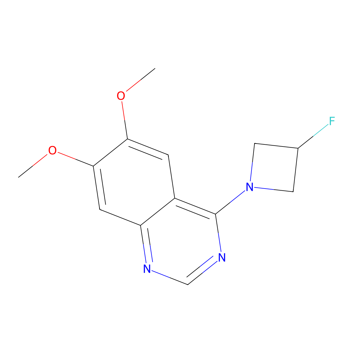 4-(3-Fluoroazetidin-1-yl)-6,7-dimethoxyquinazoline molecular structure, CAS 3054603-96-9
