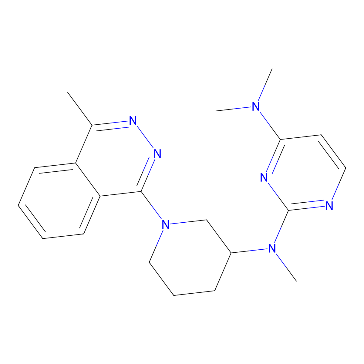 N2,N4,N4-trimethyl-N2-[1-(4-methylphthalazin-1-yl)piperidin-3-yl]pyrimidine-2,4-diamine molecular structure, CAS 3054604-14-4