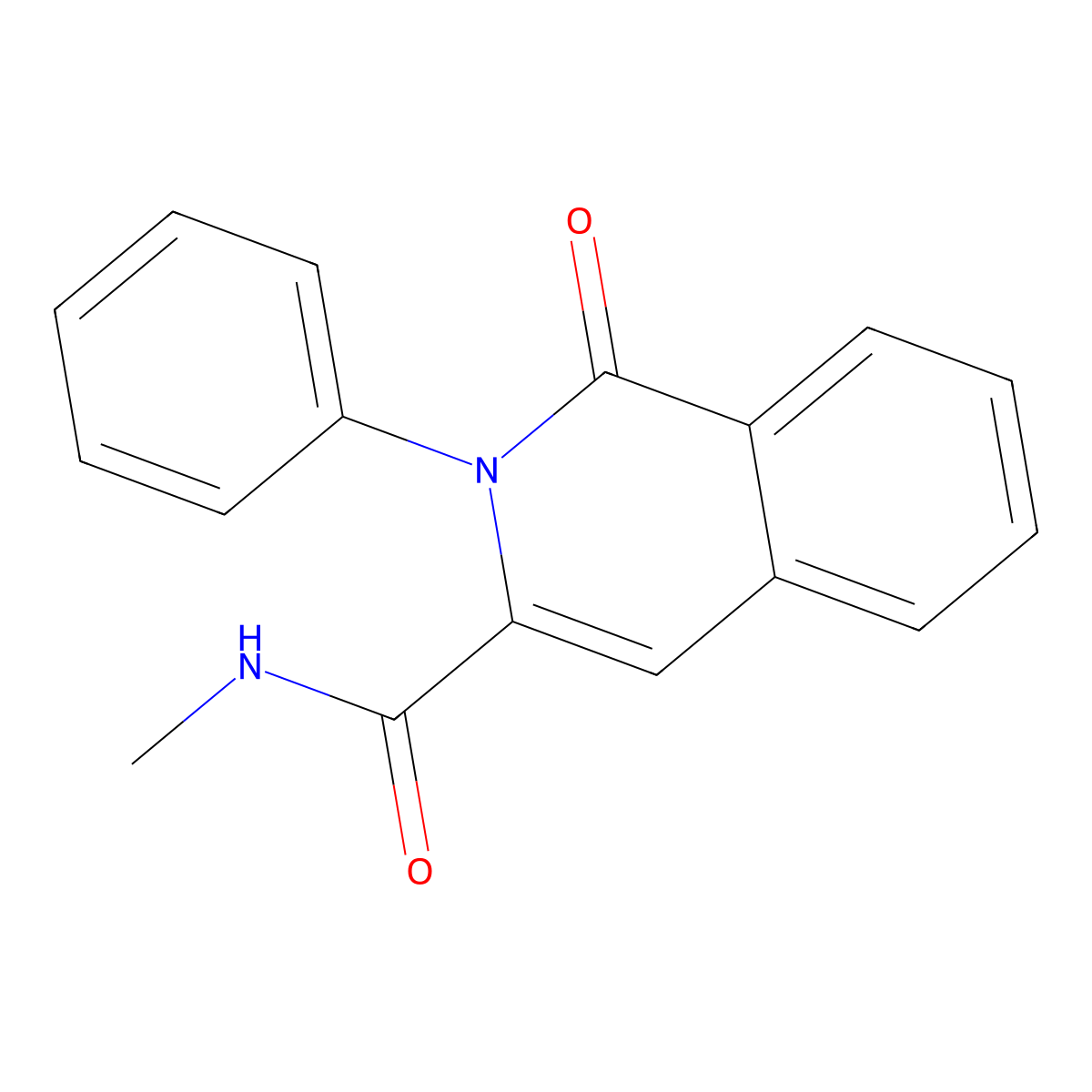N-methyl-1-oxo-2-phenyl-1,2-dihydroisoquinoline-3-carboxamide molecular structure, CAS 3054604-48-4