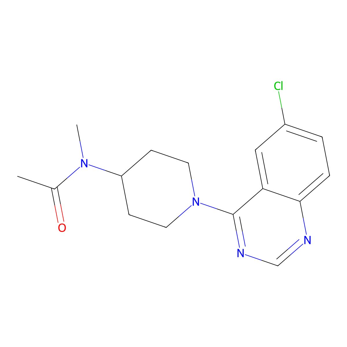 N-[1-(6-chloroquinazolin-4-yl)piperidin-4-yl]-N-methylacetamide molecular structure, CAS 3054604-52-0