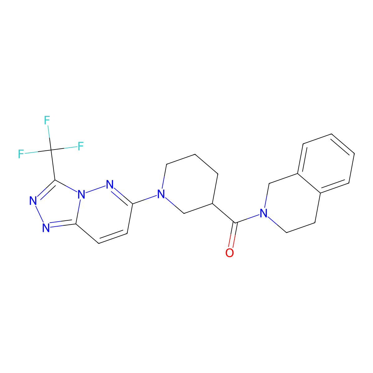 2-{1-[3-(Trifluoromethyl)-[1,2,4]triazolo[4,3-b]pyridazin-6-yl]piperidine-3-carbonyl}-1,2,3,4-tetrahydroisoquinoline molecular structure, CAS 3054604-58-6