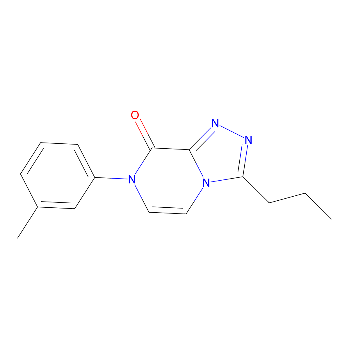 7-(3-methylphenyl)-3-propyl-7H,8H-[1,2,4]triazolo[4,3-a]pyrazin-8-one molecular structure, CAS 3054604-62-2