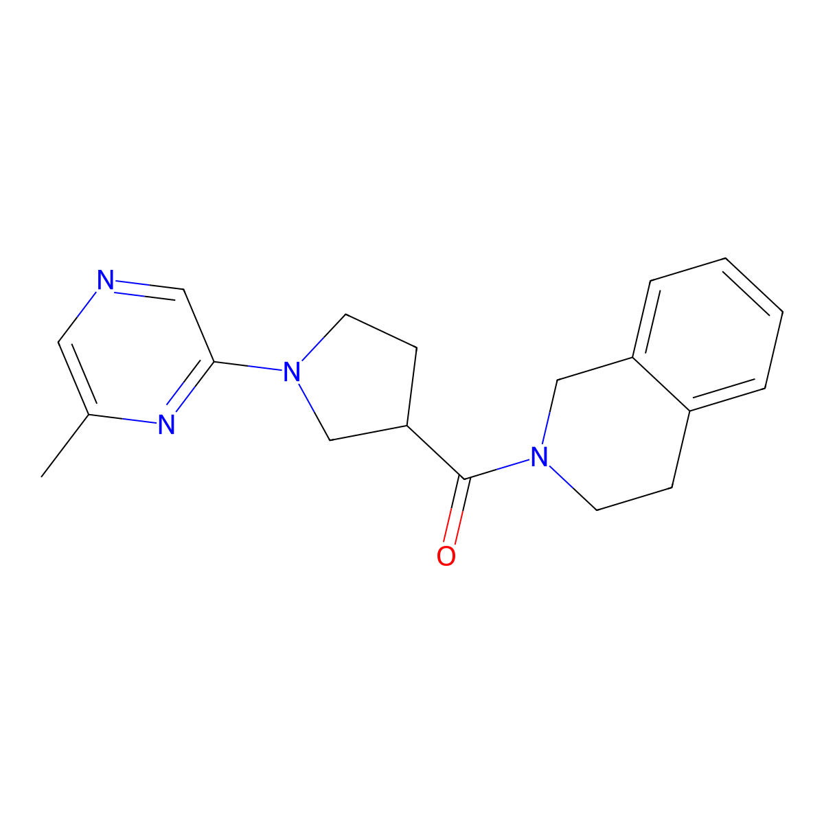 2-[1-(6-Methylpyrazin-2-yl)pyrrolidine-3-carbonyl]-1,2,3,4-tetrahydroisoquinoline molecular structure, CAS 3054604-78-0