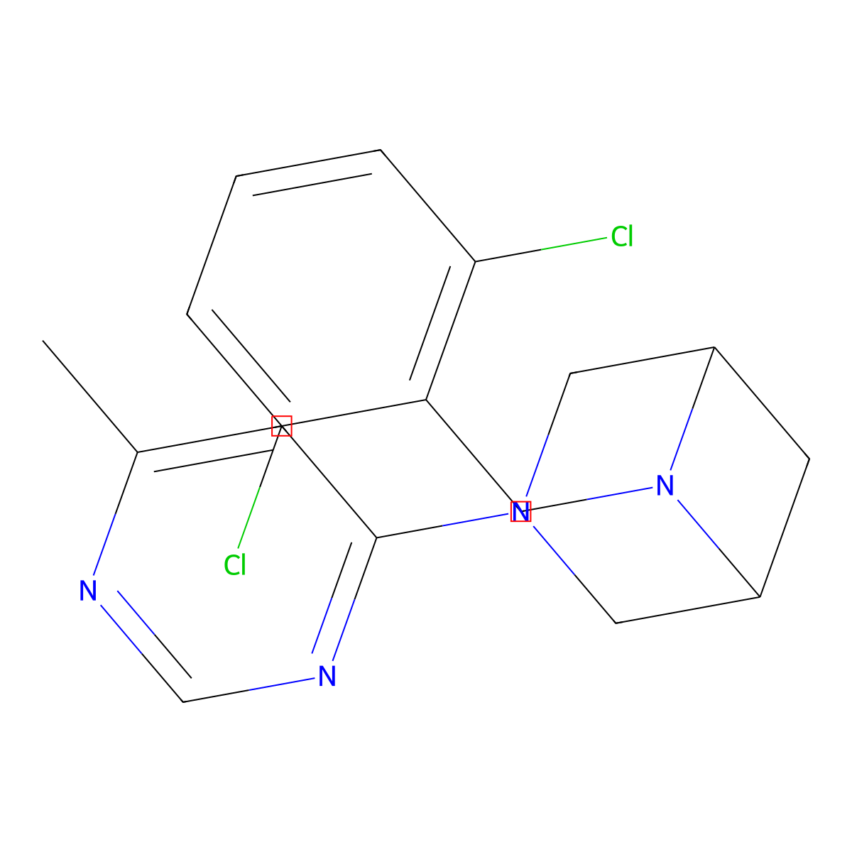 6-[(2,6-Dichlorophenyl)methyl]-3-(6-methylpyrimidin-4-yl)-3,6-diazabicyclo[3.1.1]heptane molecular structure, CAS 3054605-32-9