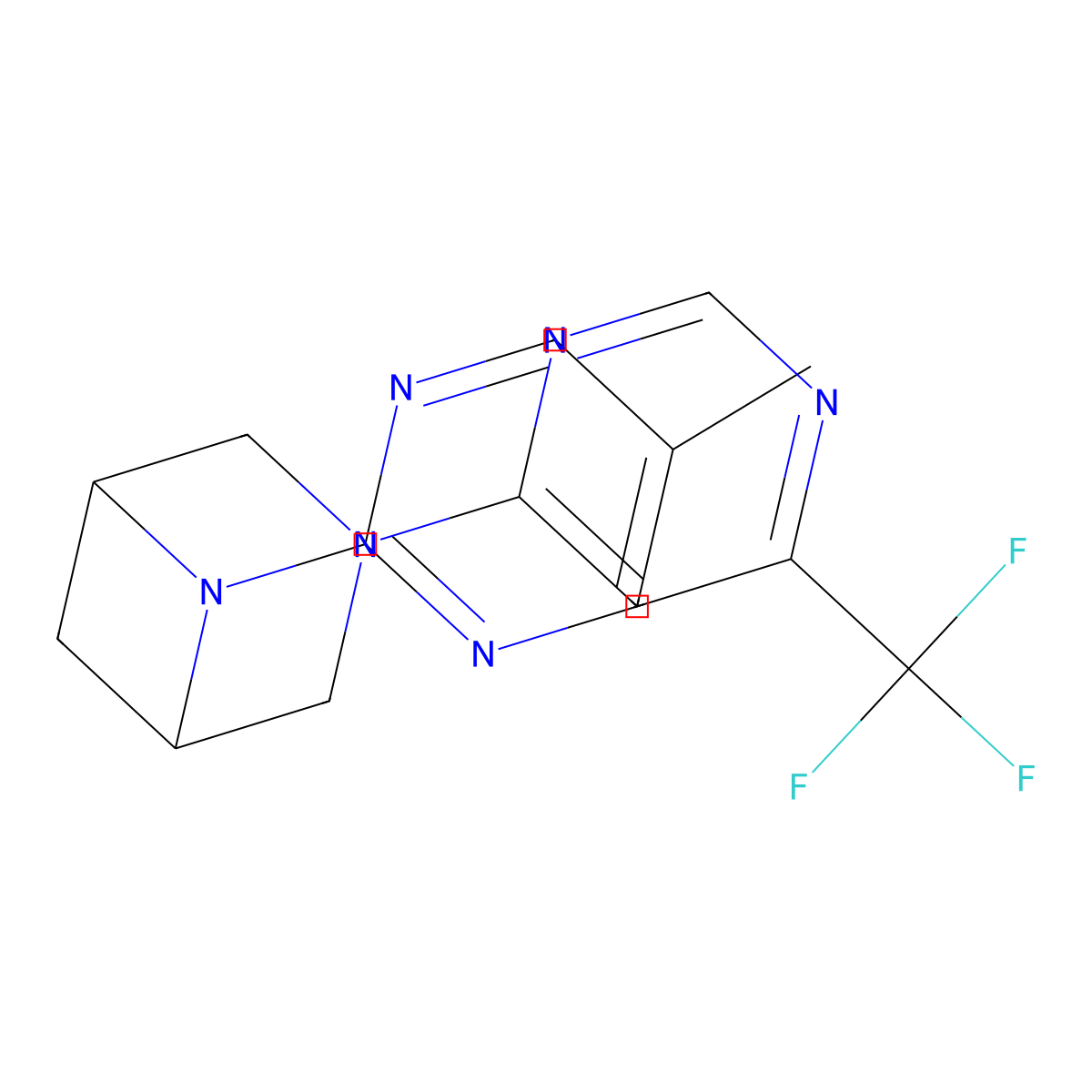 6-(5-Methylpyrimidin-2-yl)-3-[6-(trifluoromethyl)pyrimidin-4-yl]-3,6-diazabicyclo[3.1.1]heptane molecular structure, CAS 3054606-21-9