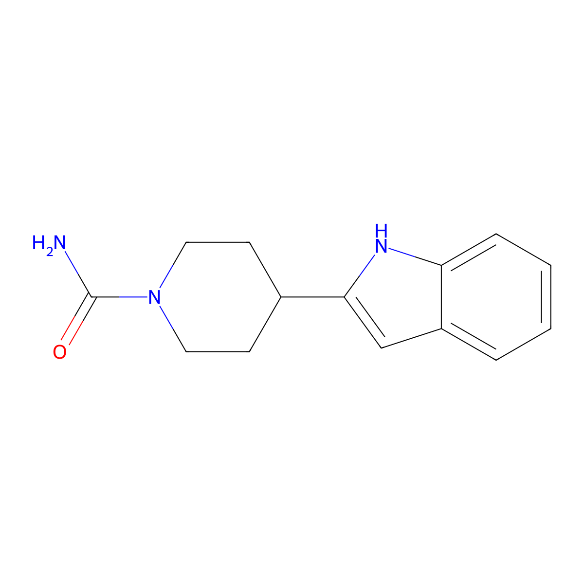 4-(1H-indol-2-yl)piperidine-1-carboxamide molecular structure, CAS 3054606-51-5