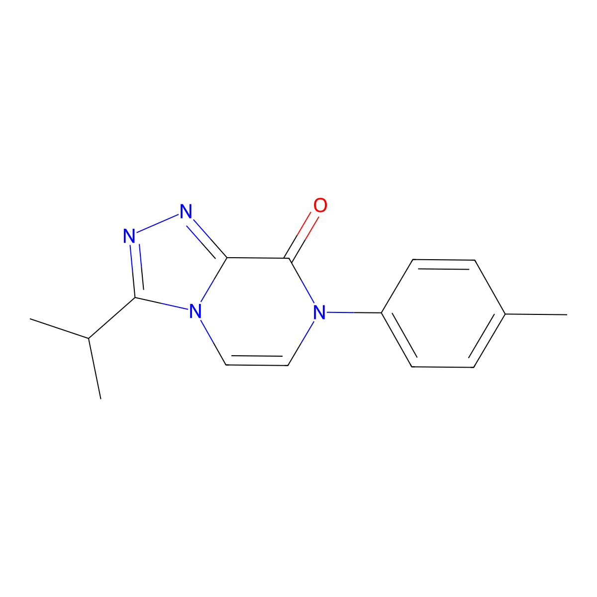 7-(4-methylphenyl)-3-(propan-2-yl)-7H,8H-[1,2,4]triazolo[4,3-a]pyrazin-8-one molecular structure, CAS 3054606-54-8