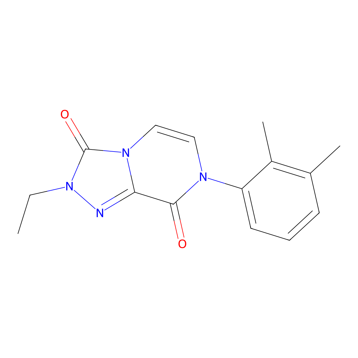 7-(2,3-dimethylphenyl)-2-ethyl-2H,3H,7H,8H-[1,2,4]triazolo[4,3-a]pyrazine-3,8-dione molecular structure, CAS 3054606-76-4
