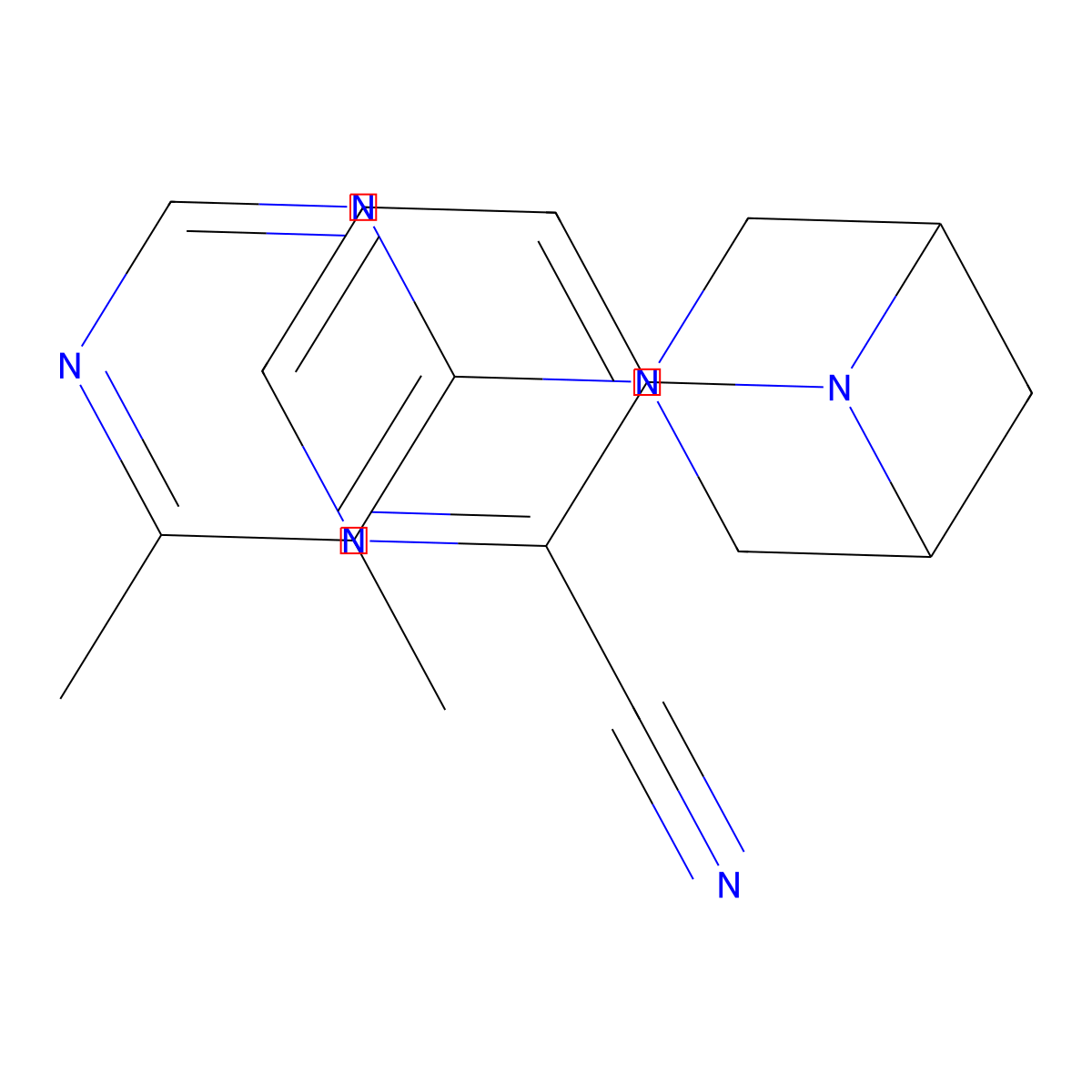3-[3-(5,6-Dimethylpyrimidin-4-yl)-3,6-diazabicyclo[3.1.1]heptan-6-yl]pyridine-2-carbonitrile molecular structure, CAS 3054607-29-0