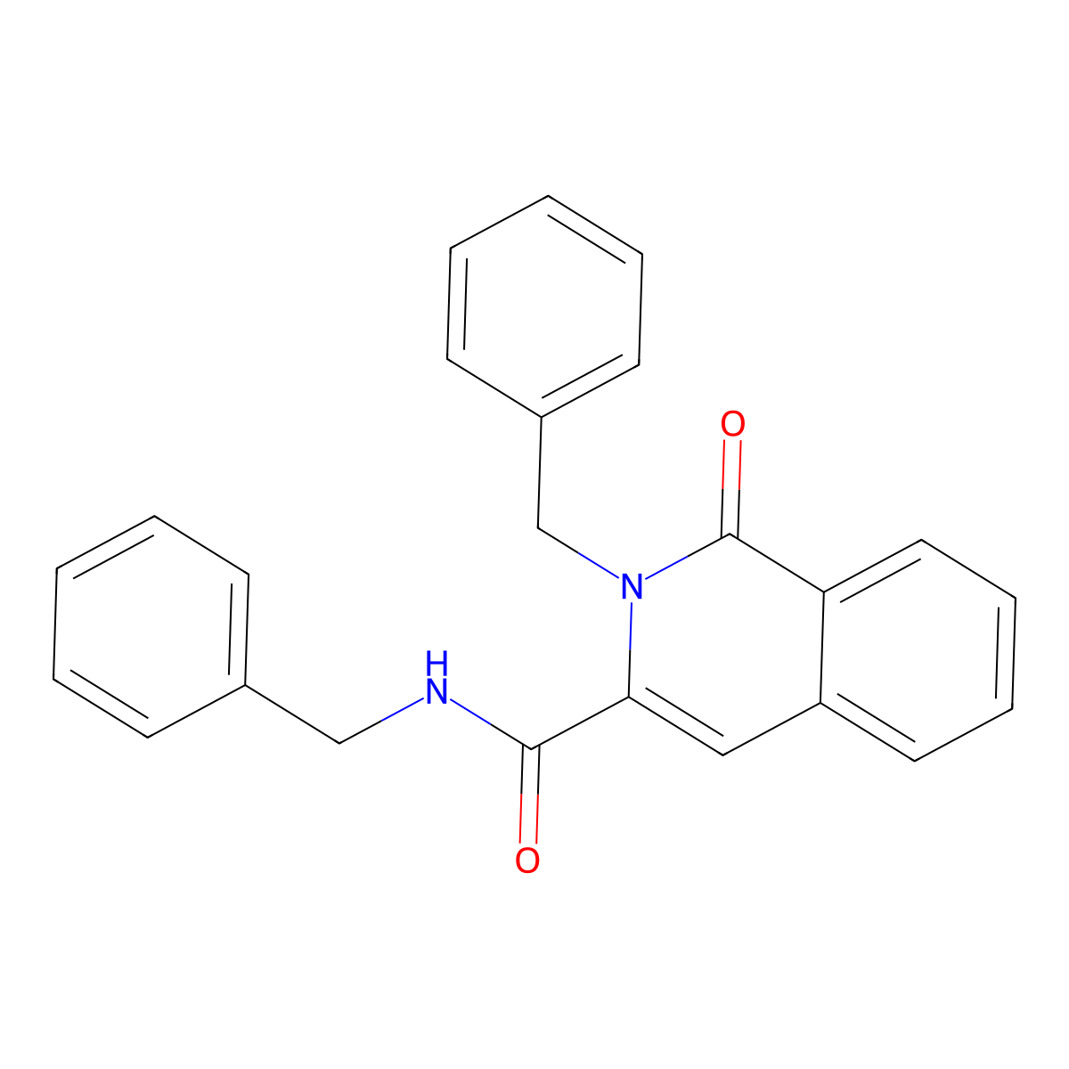 N,2-dibenzyl-1-oxo-1,2-dihydroisoquinoline-3-carboxamide molecular structure, CAS 3054607-33-6