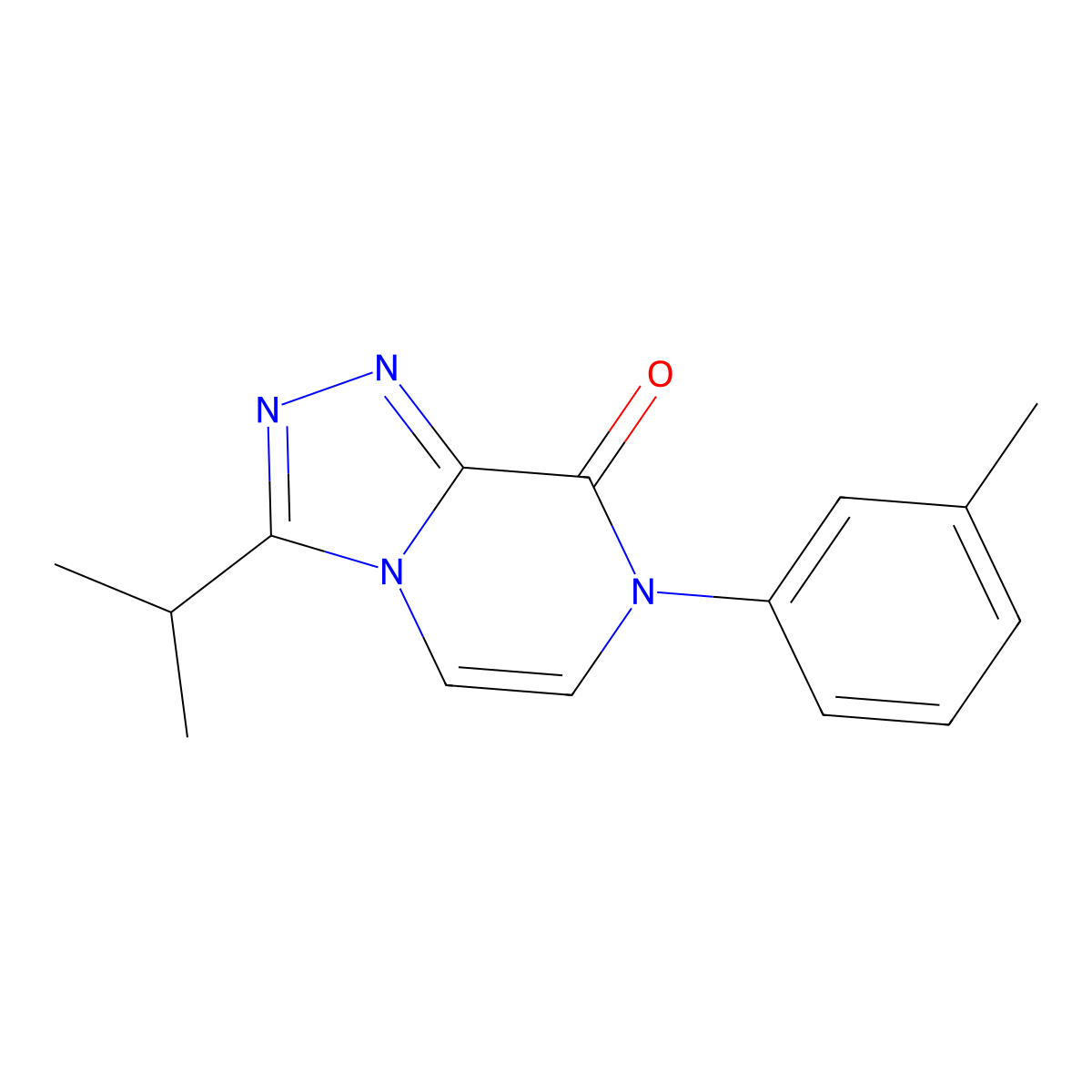 7-(3-methylphenyl)-3-(propan-2-yl)-7H,8H-[1,2,4]triazolo[4,3-a]pyrazin-8-one molecular structure, CAS 3054607-47-2