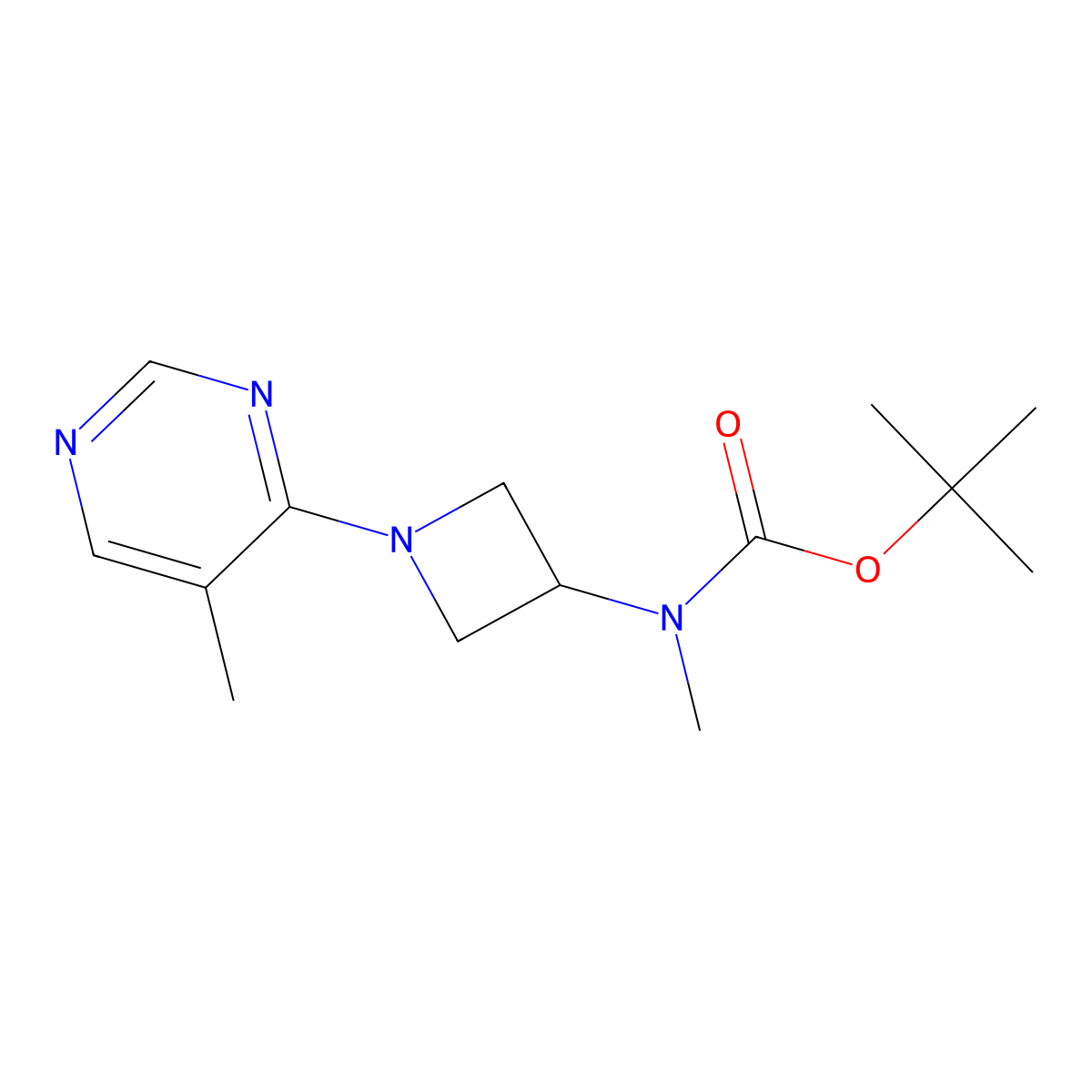 tert-butyl N-methyl-N-[1-(5-methylpyrimidin-4-yl)azetidin-3-yl]carbamate molecular structure, CAS 3054607-85-8