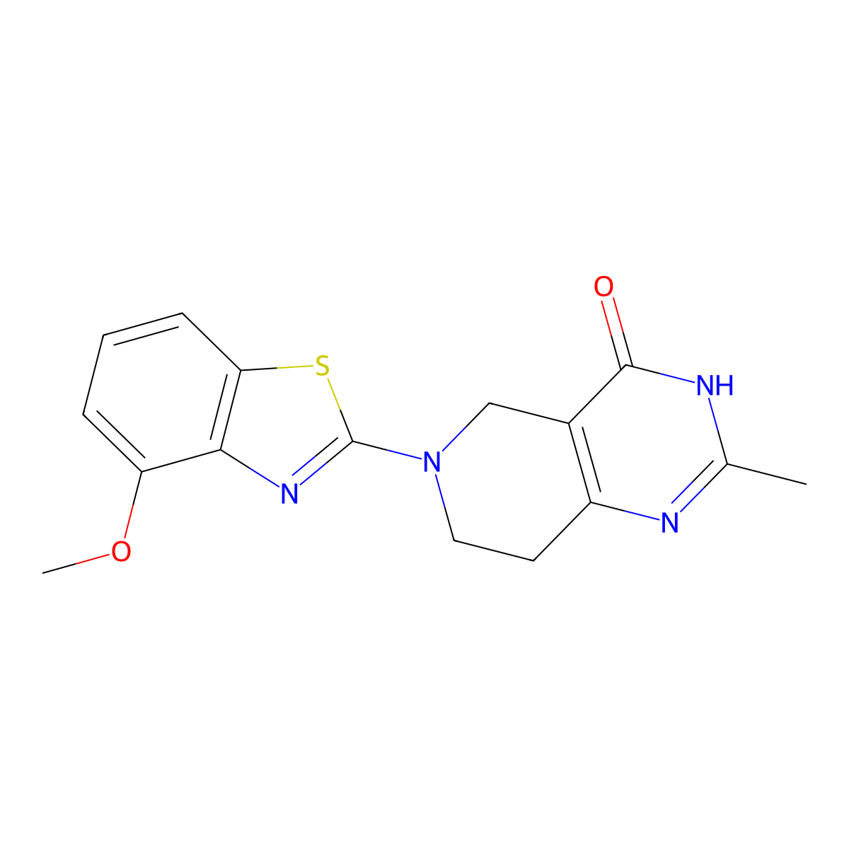 6-(4-methoxy-1,3-benzothiazol-2-yl)-2-methyl-3H,4H,5H,6H,7H,8H-pyrido[4,3-d]pyrimidin-4-one molecular structure, CAS 3054608-01-1