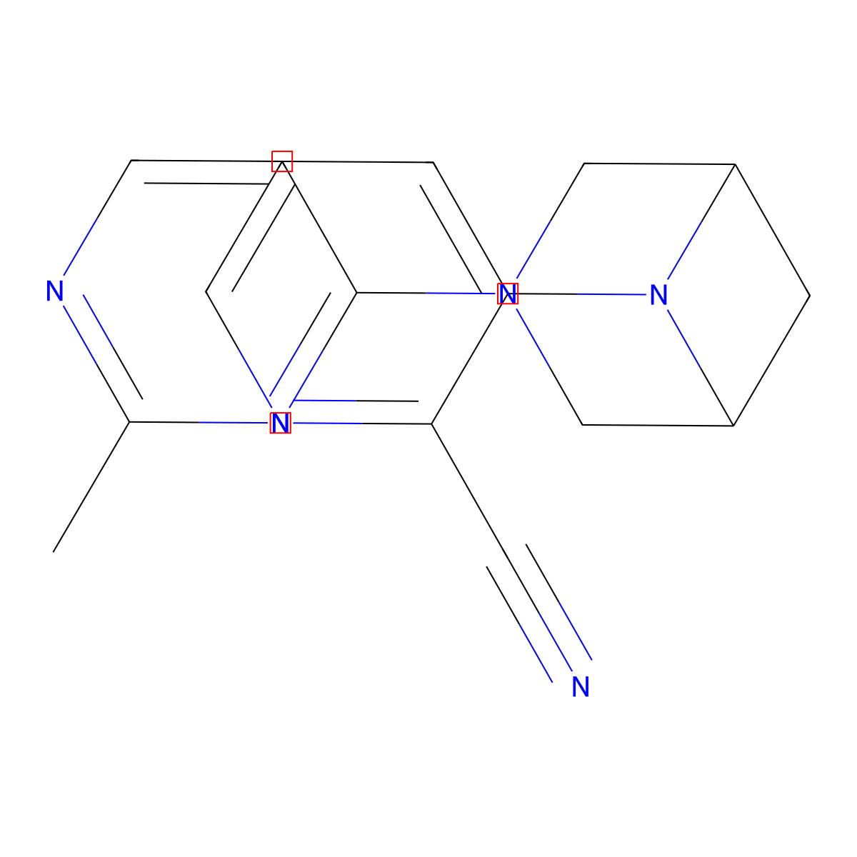 3-[3-(2-Methylpyrimidin-4-yl)-3,6-diazabicyclo[3.1.1]heptan-6-yl]pyridine-2-carbonitrile molecular structure, CAS 3054608-22-6
