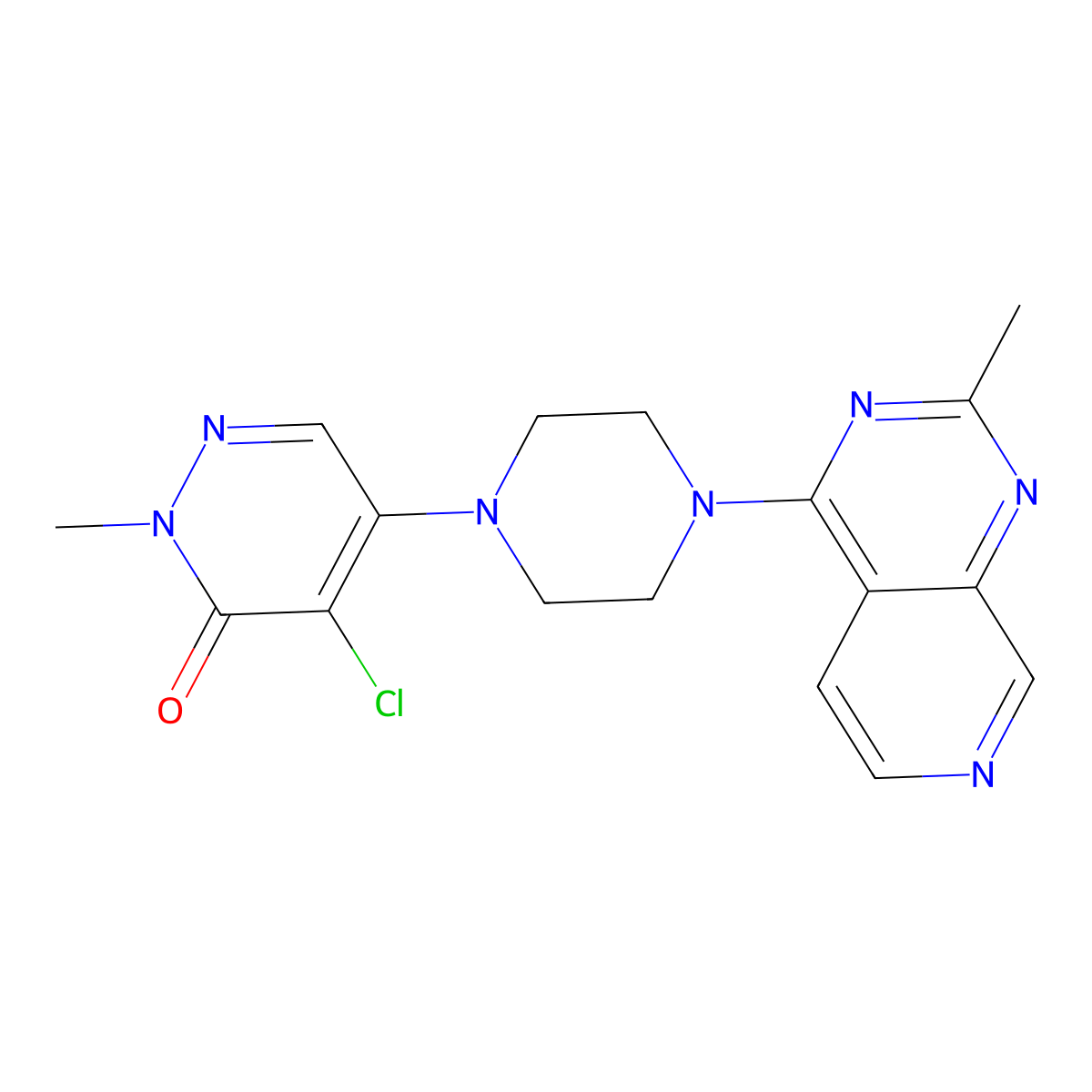 4-Chloro-2-methyl-5-[4-(2-methylpyrido[3,4-d]pyrimidin-4-yl)piperazin-1-yl]pyridazin-3-one molecular structure, CAS 3054608-51-1