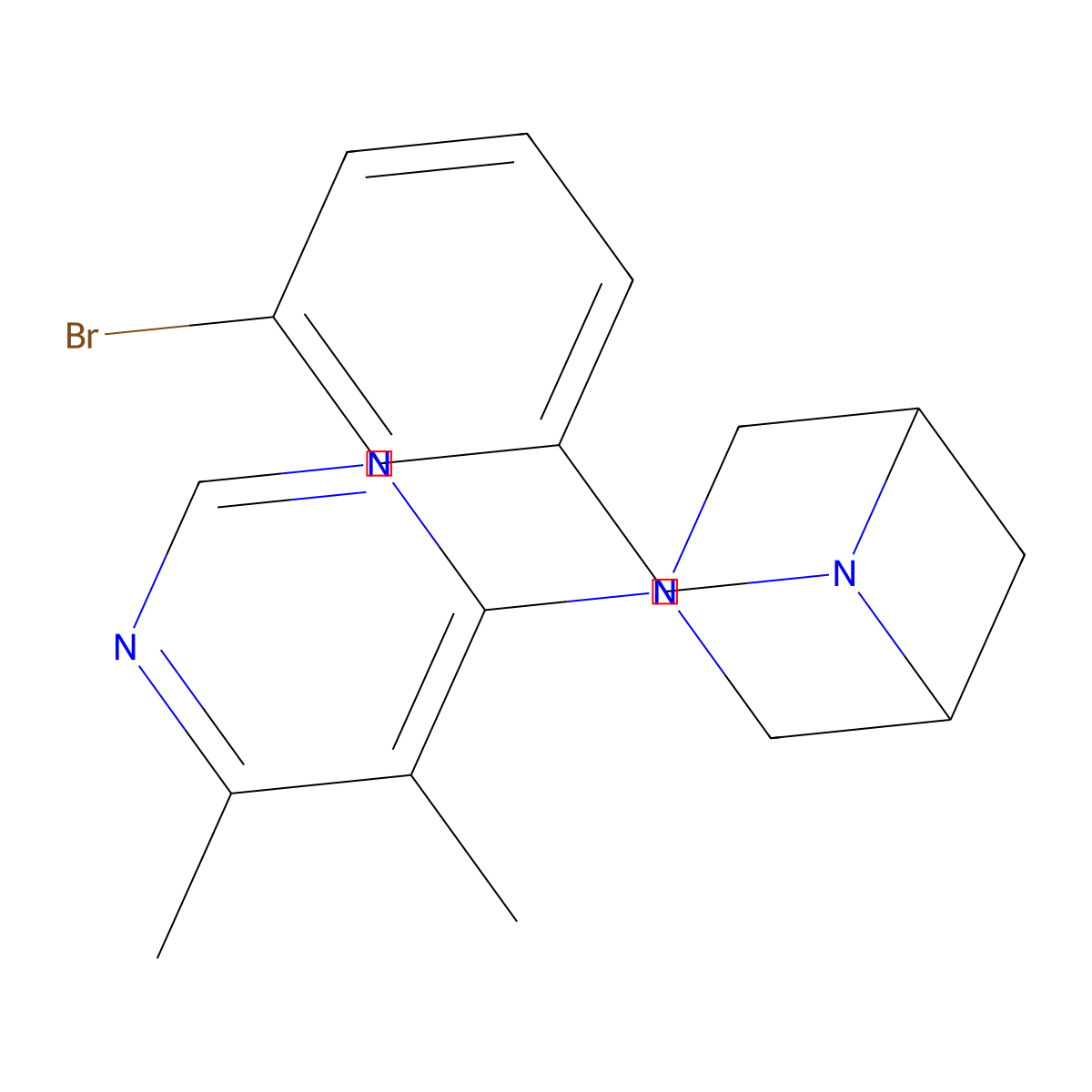 6-[(3-Bromophenyl)methyl]-3-(5,6-dimethylpyrimidin-4-yl)-3,6-diazabicyclo[3.1.1]heptane molecular structure, CAS 3054608-66-8