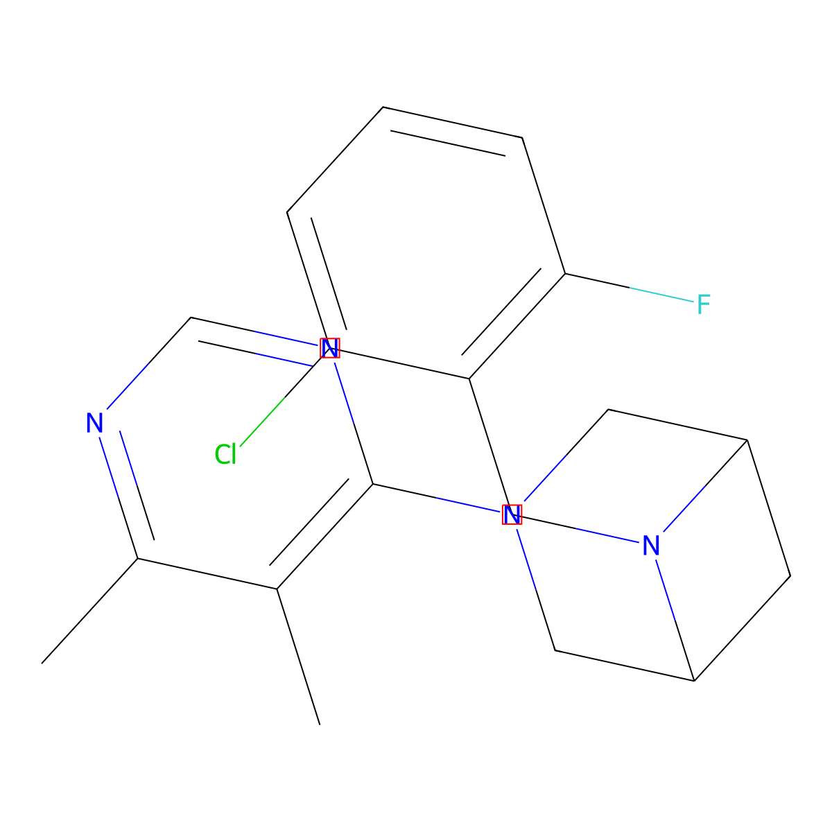 6-[(2-Chloro-6-fluorophenyl)methyl]-3-(5,6-dimethylpyrimidin-4-yl)-3,6-diazabicyclo[3.1.1]heptane molecular structure, CAS 3054608-91-9