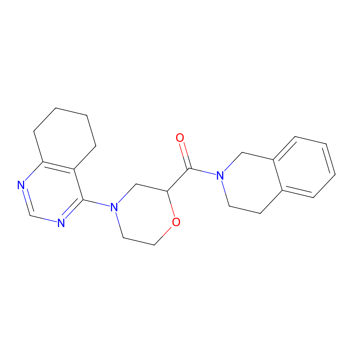 4-[2-(1,2,3,4-Tetrahydroisoquinoline-2-carbonyl)morpholin-4-yl]-5,6,7,8-tetrahydroquinazoline molecular structure, CAS 3054609-05-8