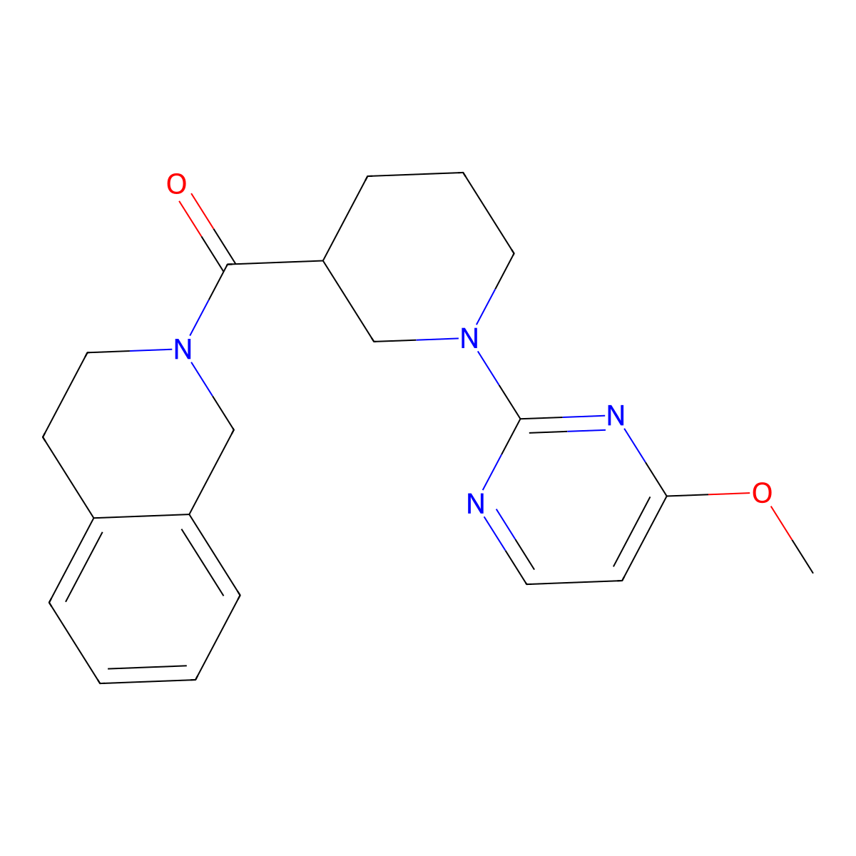 2-[1-(4-Methoxypyrimidin-2-yl)piperidine-3-carbonyl]-1,2,3,4-tetrahydroisoquinoline molecular structure, CAS 3054609-30-9