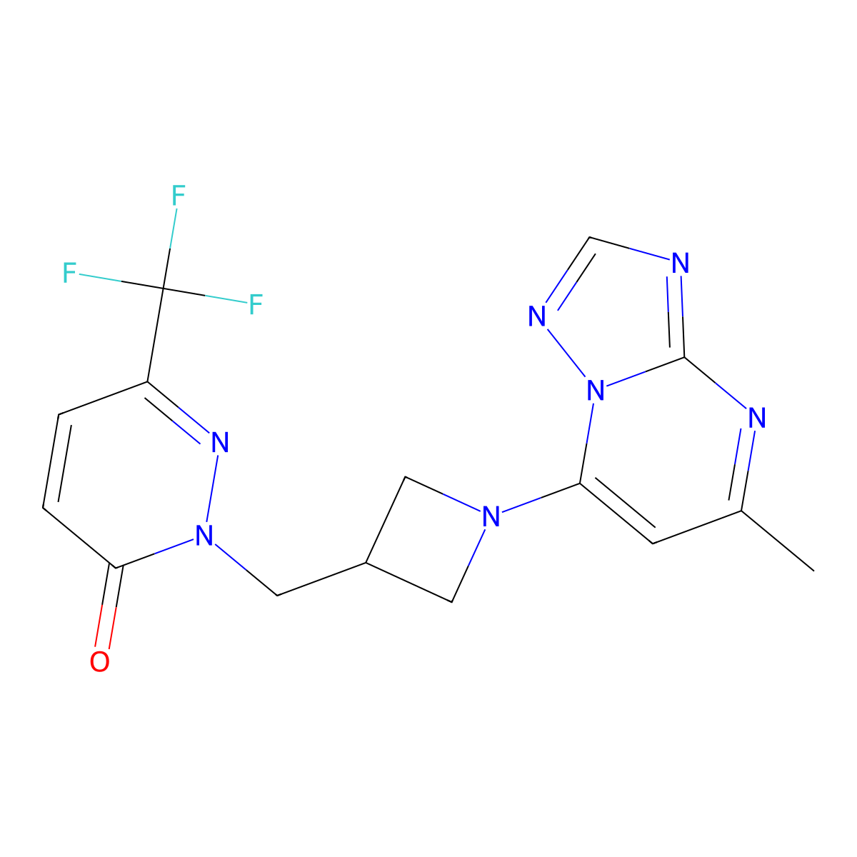 2-[(1-{5-Methyl-[1,2,4]triazolo[1,5-a]pyrimidin-7-yl}azetidin-3-yl)methyl]-6-(trifluoromethyl)-2,3-dihydropyridazin-3-one molecular structure, CAS 3054609-76-3
