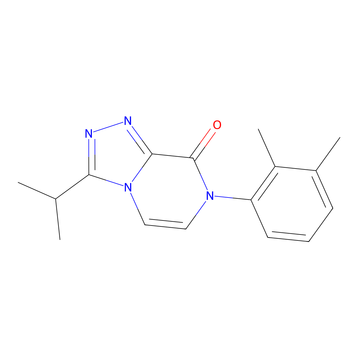 7-(2,3-dimethylphenyl)-3-(propan-2-yl)-7H,8H-[1,2,4]triazolo[4,3-a]pyrazin-8-one molecular structure, CAS 3054610-57-7