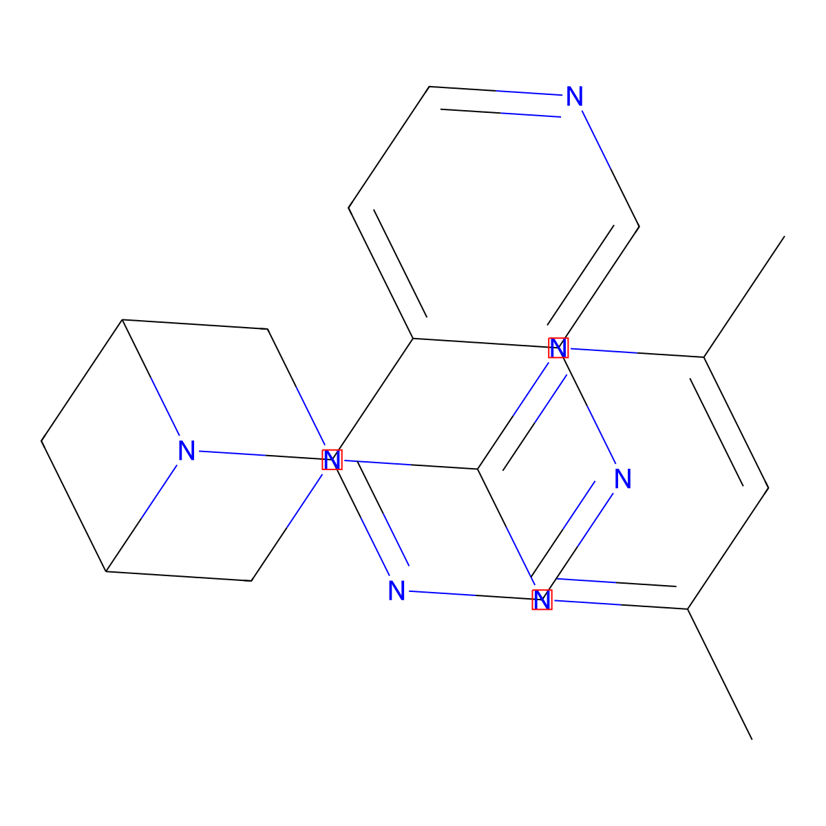 3-(4,6-Dimethylpyrimidin-2-yl)-6-{pyrido[3,4-d]pyrimidin-4-yl}-3,6-diazabicyclo[3.1.1]heptane molecular structure, CAS 3054610-97-5